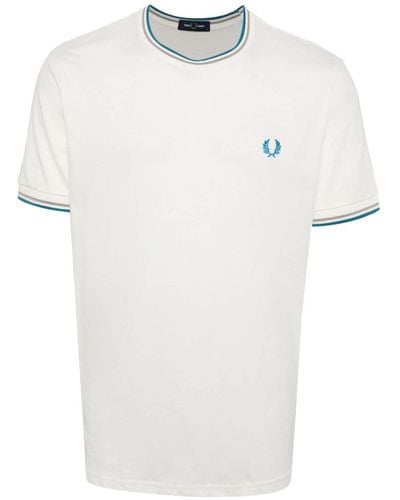 Fred Perry Embroidered-logo Cotton T-shirt - ホワイト