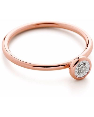Monica Vinader Diamond Essential Ring - Pink