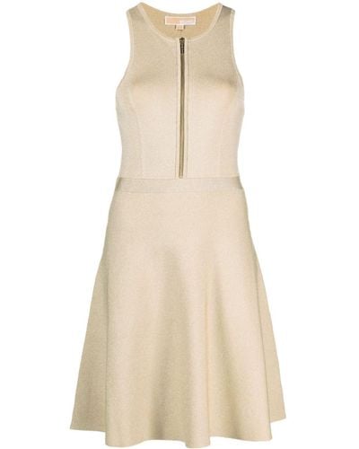 MICHAEL Michael Kors Mini-jurk Met Halve Rits - Naturel