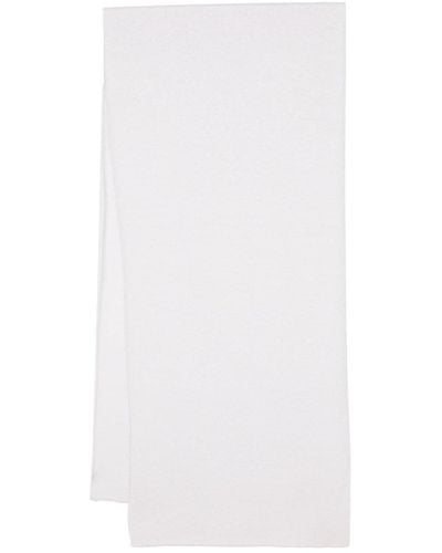 Patrizia Pepe Logo-patch Knitted Scarf - White