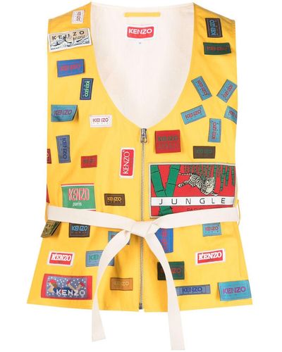 KENZO Archives Labels Waistcoat - Yellow