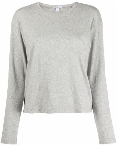James Perse Long-sleeve Cotton T-shirt - Gray