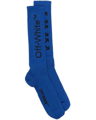 Off-White c/o Virgil Abloh Chaussettes Arrows nervurées - Bleu