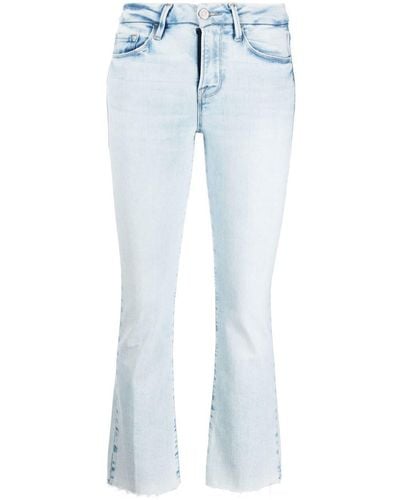 FRAME Low-rise Cropped Jeans - Blue
