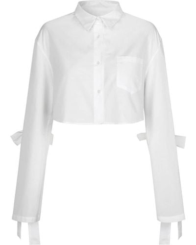 Cecilie Bahnsen Vinh Cropped Shirt - White