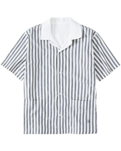 Closed Bio-Baumwoll-Hemd mit Candy-Streifen - Weiß