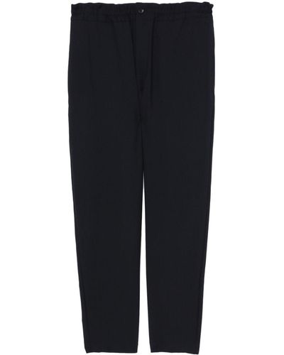 COMME DES GARÇON BLACK Elasticated-waist Wool Pants - Blue