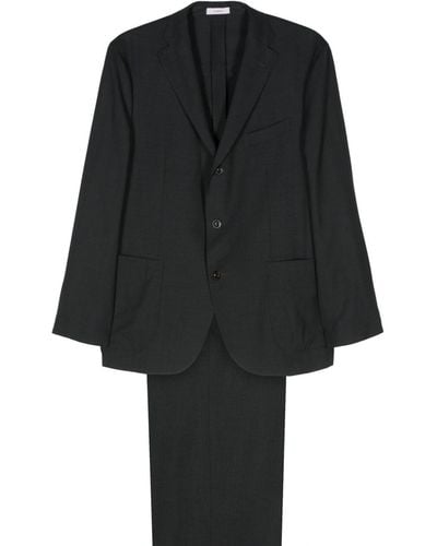 Boglioli Single-breasted virgin-wool suit - Nero