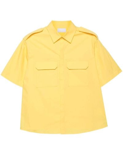 Neil Barrett Short-sleeve Cotton Shirt - Yellow