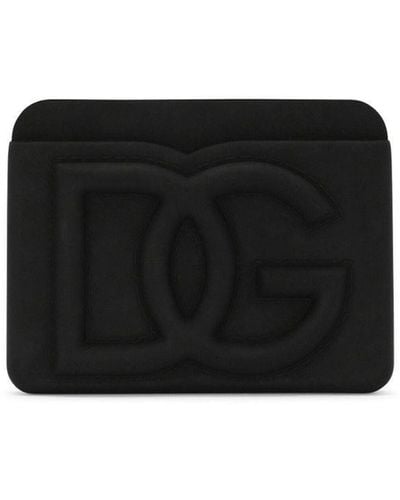 Dolce & Gabbana Tarjetero con logo DG - Negro