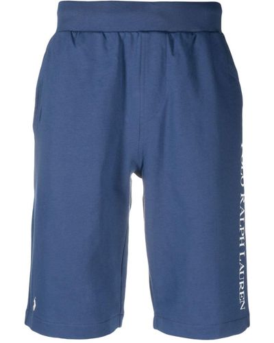 Polo Ralph Lauren Shorts Met Logoprint - Blauw