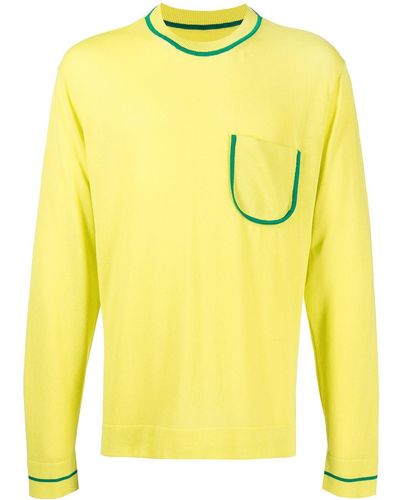 Jacquemus La Maille Marino Contrast-trim Sweater - Yellow