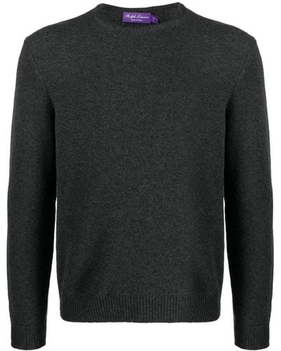 Ralph Lauren Purple Label Crew-neck Cashmere Sweater - Black