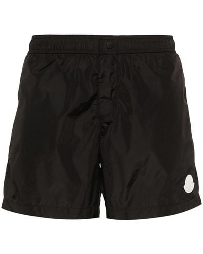 Moncler Logo-patch Swim Shorts - Black