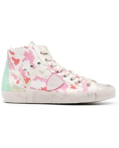 Philippe Model Paris Abstract-pattern Print Sneakers - Pink