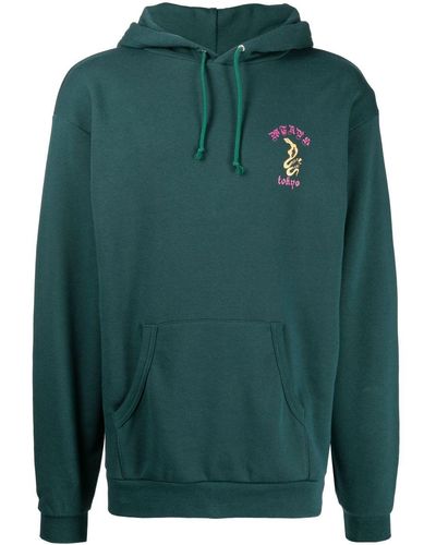 WTAPS Embroidered-logo Pullover Hoodie - Green