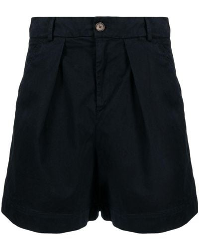 Bonpoint Box-pleat Detail Tailored Shorts - Blue