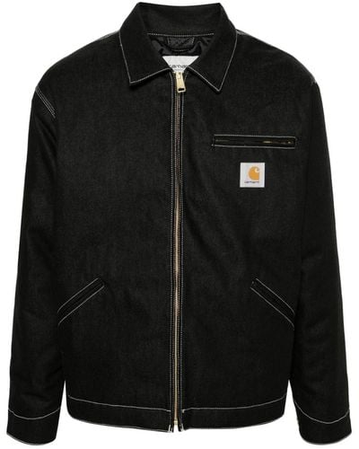 Carhartt Detroit Jacket In Norco Denim Clothing - Black