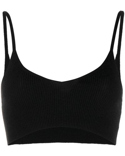 Cashmere In Love Alessi Knitted Cashmere Bralette - Black