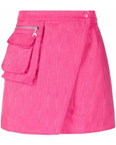 Marine Serre Cycling Moire-effect Skirt - Pink