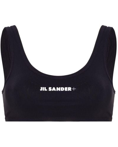 Jil Sander Logo-print Bikini Top - Blue