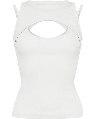 Off-White c/o Virgil Abloh Layered Cut-out Tank Top - White