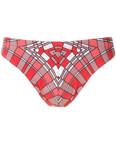 Amir Slama Cocar Print Trunks - Red