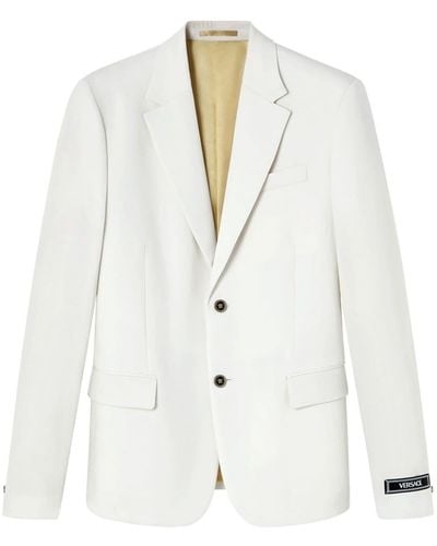 Versace Blazer à simple boutonnage - Blanc