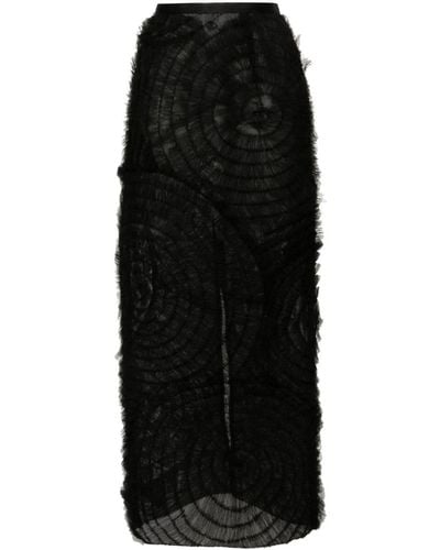 Huishan Zhang Annamarie Tulle Maxi Skirt - Women's - Polyester - Black