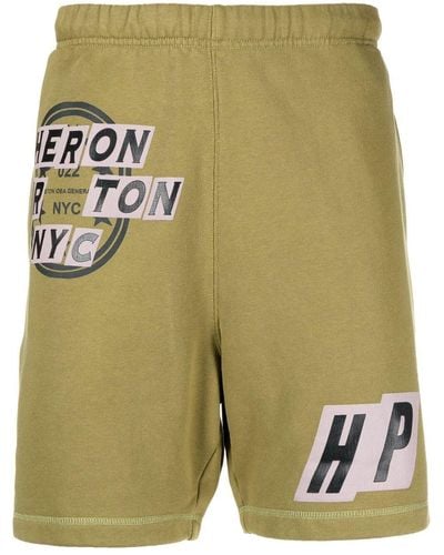 Heron Preston Short de sport à logo imprimé - Vert