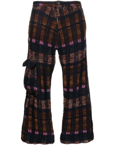 VITELLI Warp-knit Cropped Cargo Trousers - Black