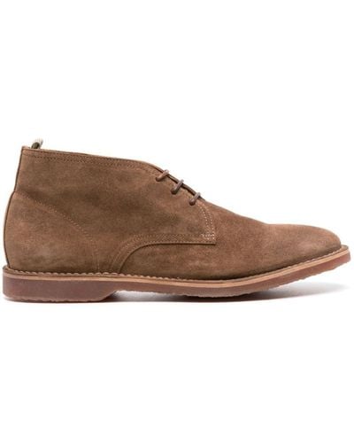 Officine Creative Kent 004 Suede Ankle Boots - Brown