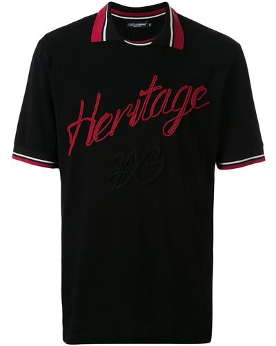 Dolce & Gabbana Heritage ポロシャツ - ブラック