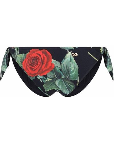Dolce & Gabbana Slip bikini con stampa - Nero
