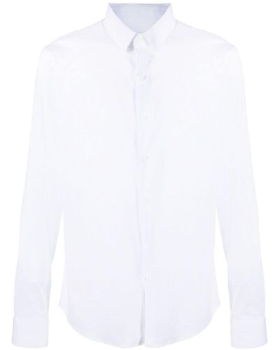 Sandro Long-sleeve Cotton-blend Shirt - White