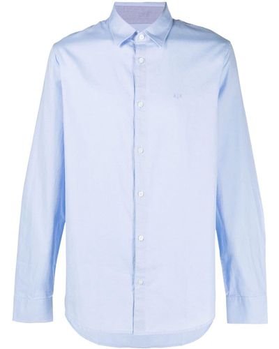 Armani Exchange Overhemd Met Geborduurd Logo - Blauw