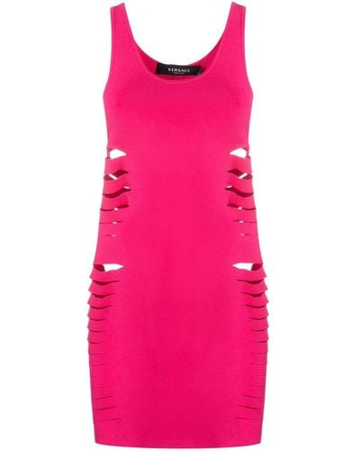 Versace Cut-out Mini Dress - Pink