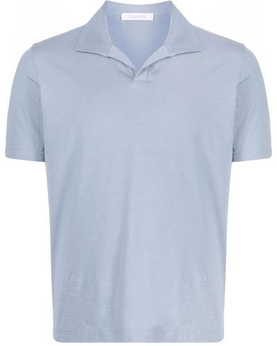 Cruciani Spread-collar Polo Shirt - Blue