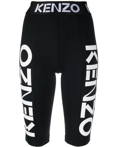 KENZO Short à logo imprimé - Noir