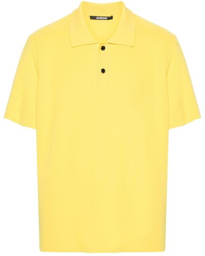 Jacquemus Le Polo Maille Logo-embossed Polo Shirt - Yellow