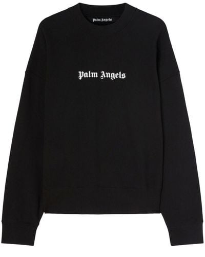 Palm Angels Sweatshirt mit Logo-Print - Schwarz