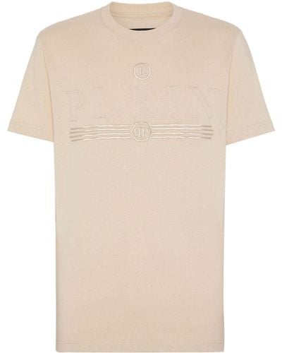 Philipp Plein T-Shirt mit Logo-Print - Natur
