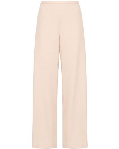 Vince Textured Straight Trousers - Natural