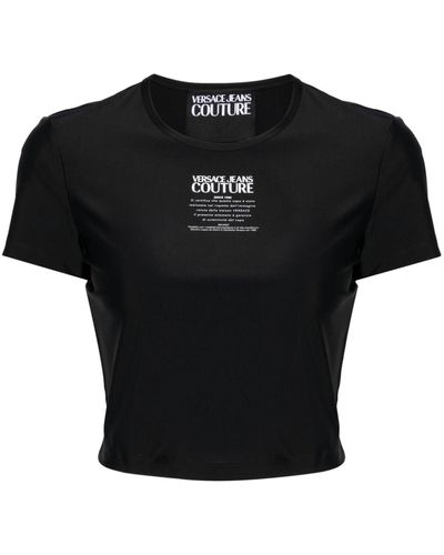 Versace Logo-print Jersey T-shirt - Black