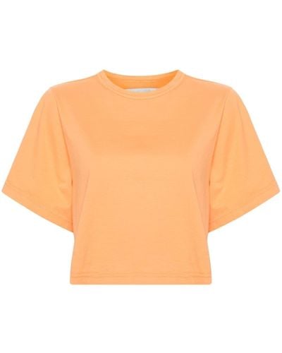 Forte Forte Camiseta con parche del logo - Naranja