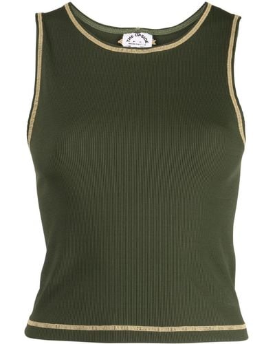 The Upside Gabby Logo-embroidered Tank Top - Green