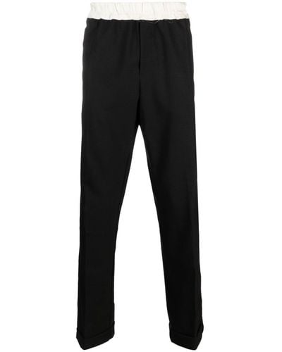 Wales Bonner Seine Straight-leg Wool Pants - Men's - Wool/polyester/silk - Black