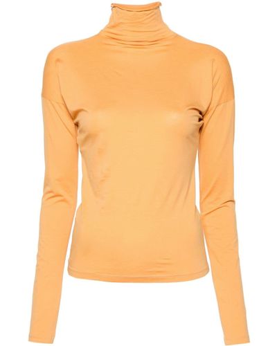 Lemaire High-neck Jersey Pullover - Orange