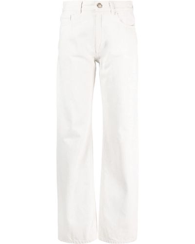 Moorer Straight-leg High-waist Jeans - White