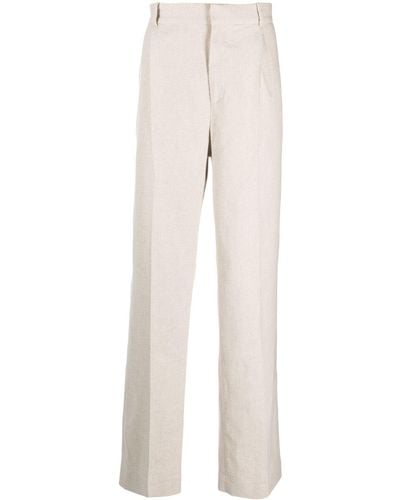 BOTTER Straight-leg Cotton-linen Blend Trousers - Natural